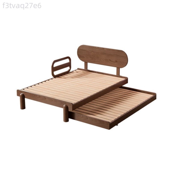 [HOT 2026] Giường trẻ em bằng gỗ nguyên khối có thanh chắn, giường tầng kéo ra, giường đôi gấp gọn
