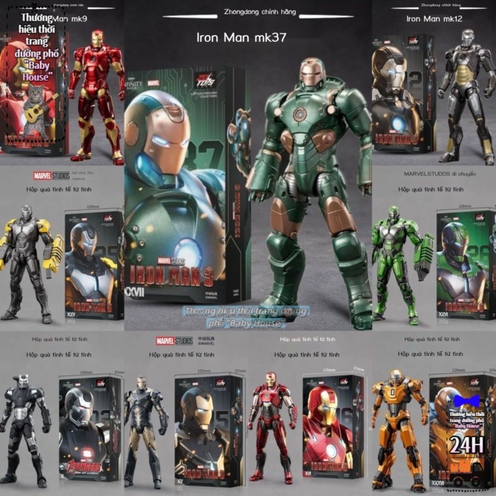 Mới Avengers Iron Man hình MK9 cậu bé đồ chơi di chuyển được mô hình MK37