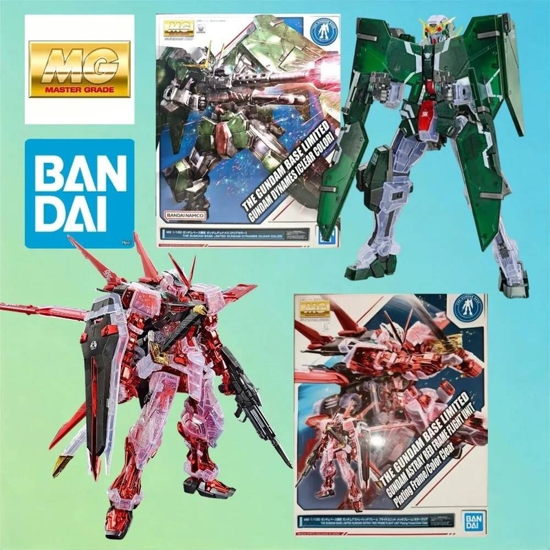 Bandai MG Gundam Base Limited GN-002 Dynames Clear Color MBF-P02 Đỏ Phiên Bản Phi Hành Đơn Vị Khung 