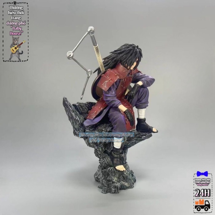 Naruto Sasuke Madara Ngồi Madara GK Anime Tượng Bàn Tay Mẫu Đồ Trang Trí Ngoại Vi Quà Tặng