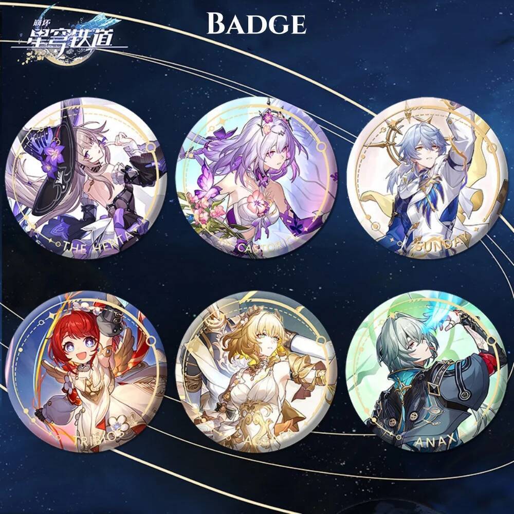 Mới Honkai: Star Rail 58MM Laser Trâm Cyrene Cerydra Phainon Hyacine Huy Hiệu Pin Hoạt Hình Anime Tr