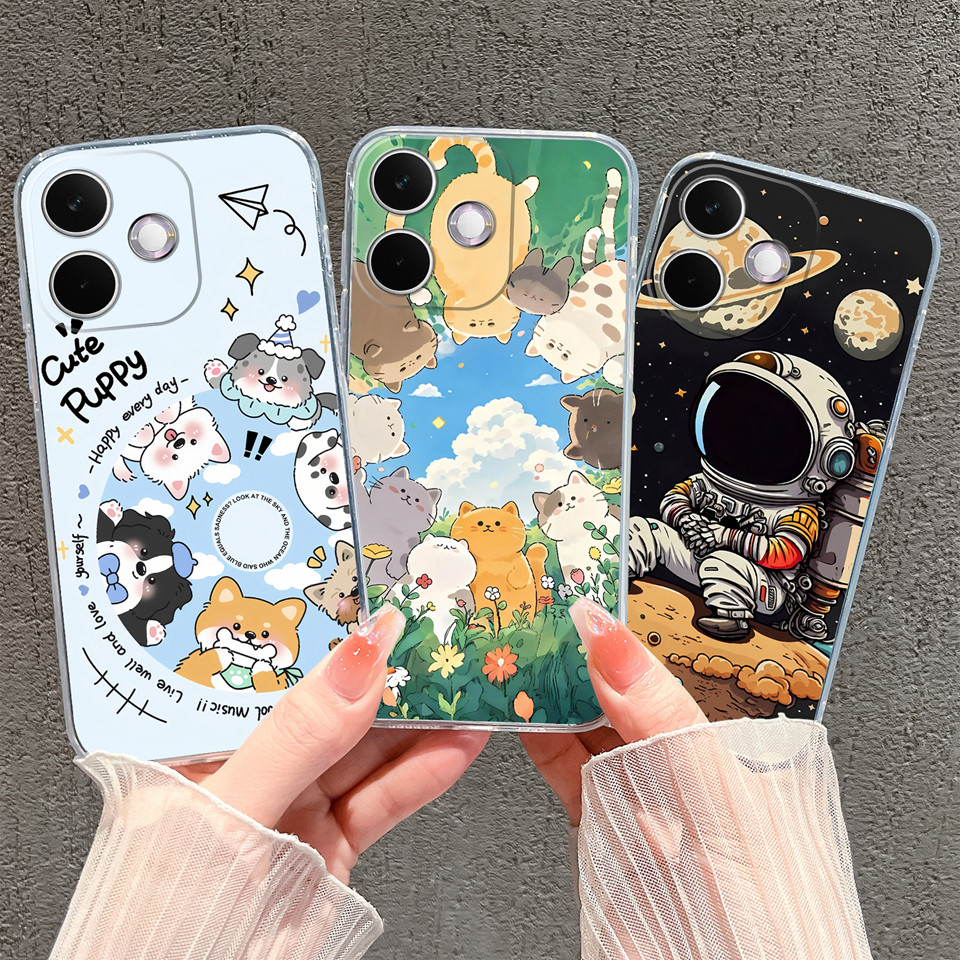 Dành Cho OPPO A5 Pro A5 A5X Ốp điện thoại Mèo Đáng Yêu Phi Hành Gia Chống Sốc Silicon Đơn Giản Chất 