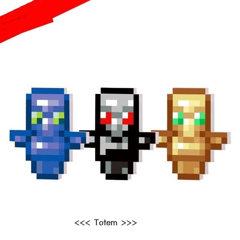 [Siêu Sale] (Mới về) Khối xây dựng Minecraft Totem Void in hai mặt Đồ chơi lắp ráp cho trẻ em Mô hì