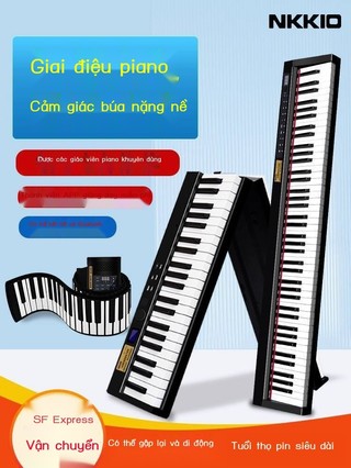   Mới về  Đàn Piano Gấp 88 Di Động Trẻ Em Và Lớn Bàn Phím Điện Tử Tại Nhà Dành Cho Người Mới Bắt Đầu 