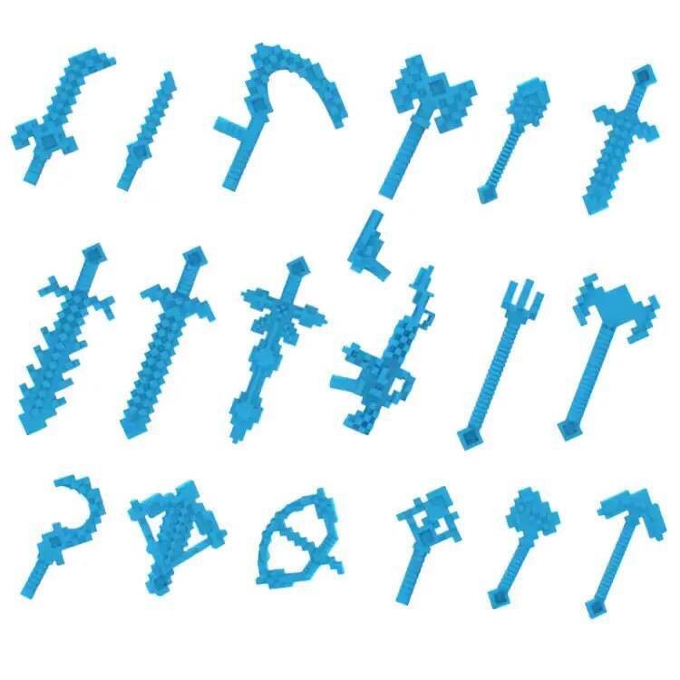 [SẴN-RẺ]  Súng, thiết bị Minecraft tương thích với mô hình nhân vật, khối xây dựng, súng, cung, mũi