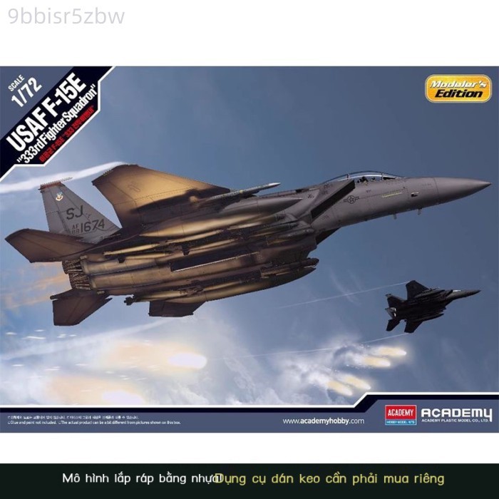 Mô hình thu nhỏ Mô hình lắp ráp Edme 1/72 Hoa Kỳ F15-E Máy bay chiến đấu Attack Eagle 12550