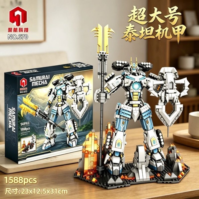 Ninjago Robot Titan Mô hình khối xây dựng Mecha lớn Vật trang trí
