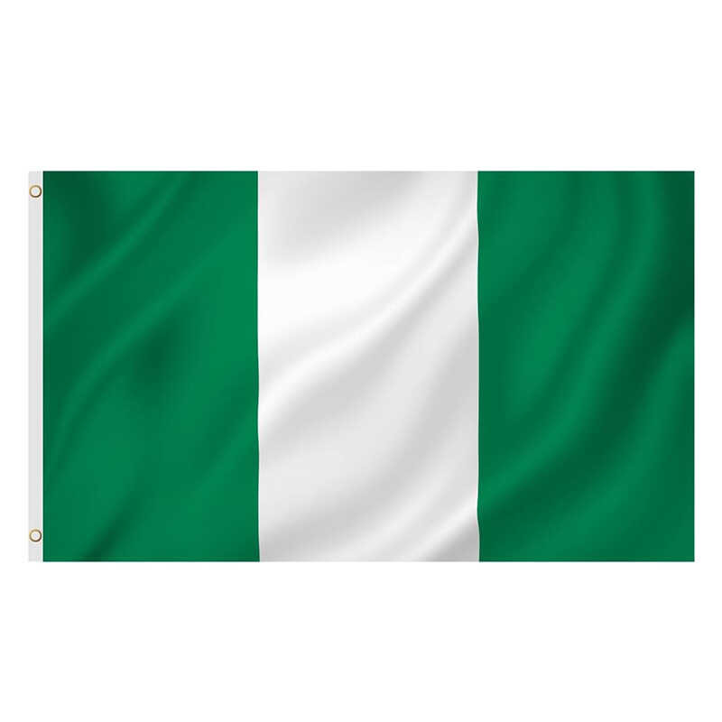 Cờ Nigeria Cờ Nigeria Fg3X5FT Ngoài Trời Cờ Lớn Trái 2 Đồng Khóa Cờ