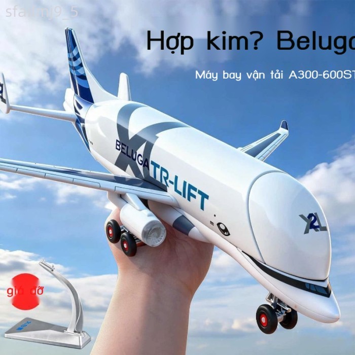 [ HOT Sale ] Mô Phỏng1:72Máy bay vận tải Beluga của Airbus A300Mô hình máy bay hợp kim có âm thanh