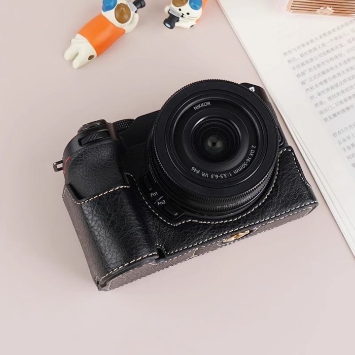 Ốp Bảo Vệ Camera Nikon Z50 Z30 Half Case Túi Camera Nửa Túi Micro Đơn Đế Da Phụ Kiện Thế Hệ Thứ Hai