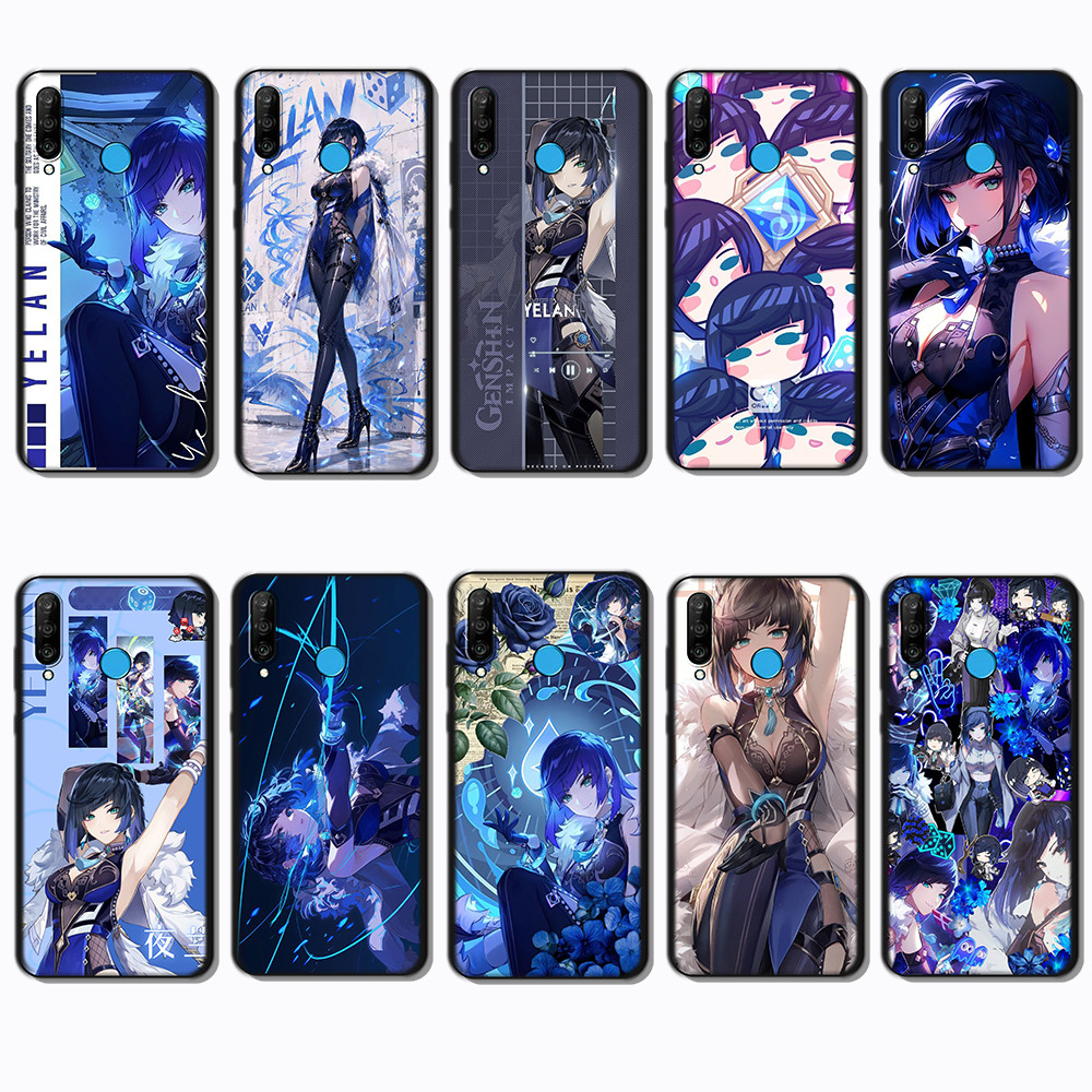 Ốp điện thoại màu đen mềm thời trang cho Huawei P10 P20 30 Pro Lite Yeon case