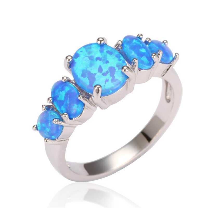 Nhẫn opal dát nữ Nhẫn opal dát siêu nhỏ