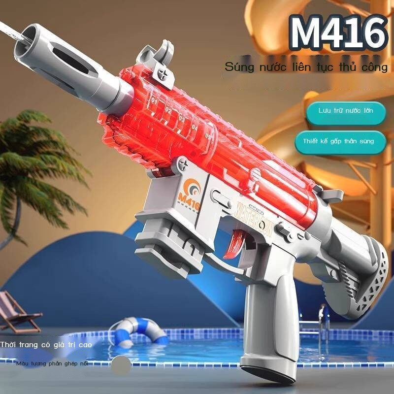 [ Siêu Tiết kiệm] Súng nhỏ M416, đồ trẻ em, súng phun mini cho bé trai, mẫu mới 2025, thiết bị chơi