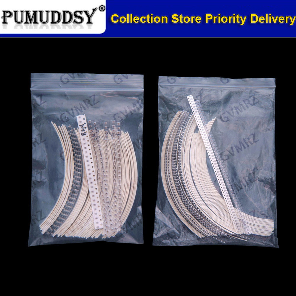 52Value 55Value Mỗi 50 CÁI / 25 CÁI 0402 0603 0805 1206 tụ điện smd kit 1pf 1uf 10uf