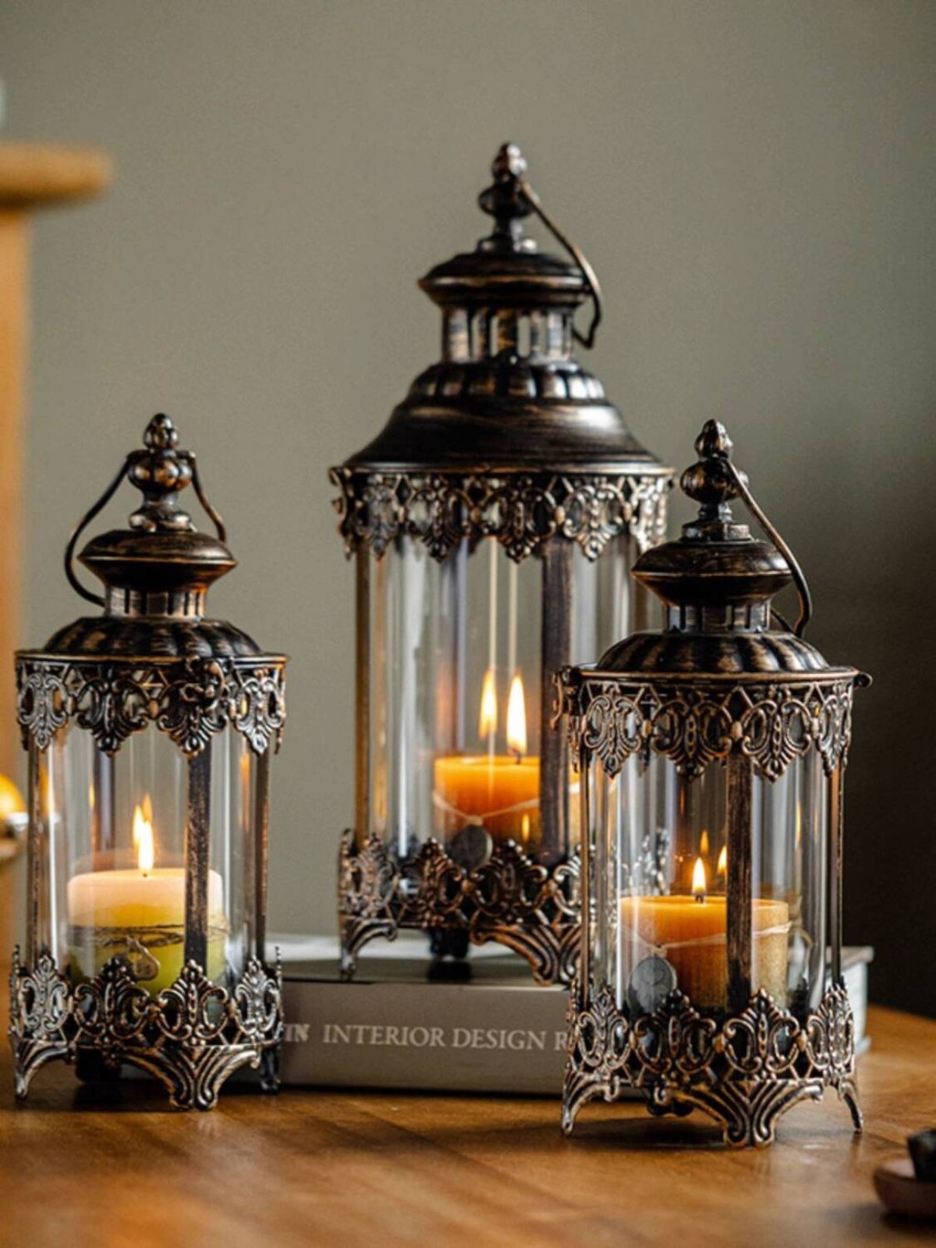 [Mẫu mới] Đèn nghệ thuật sắt Juhan, giá phong cách châu Âu, ngoài trời, đèn chống gió cho cắm trại,