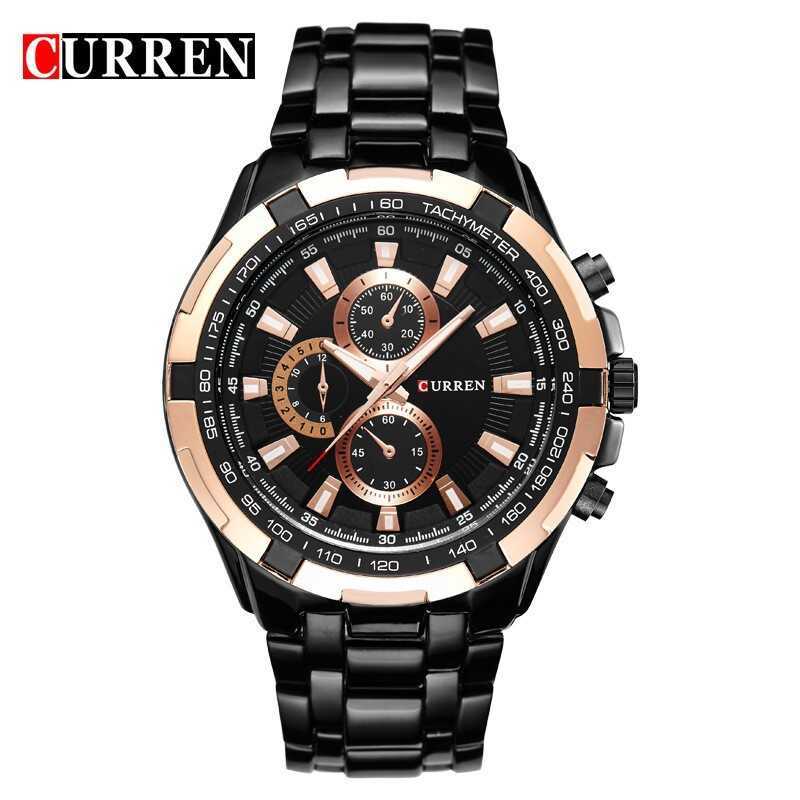 Đồng hồ nam CURREN CURREN 8023 Dây thép không gỉ Đồng hồ nam Đồng hồ thạch anh chống nước cao cấp th