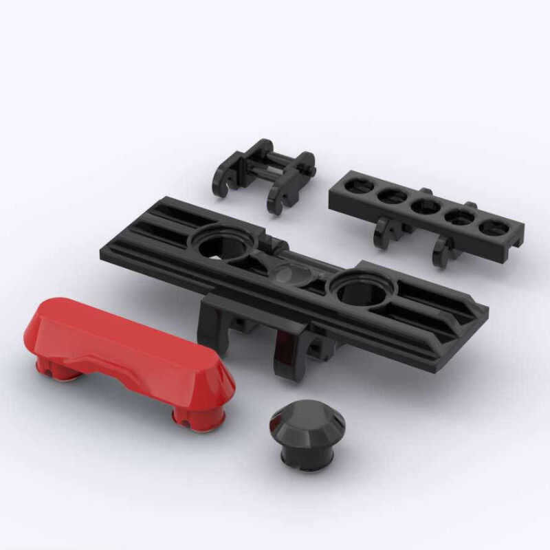 Đồ chơi khối MOC - Gói đường ray xe hạng nặng, Phụ tùng xây dựng 3711 (S) 15379 (M) 57518 / 88323 (L