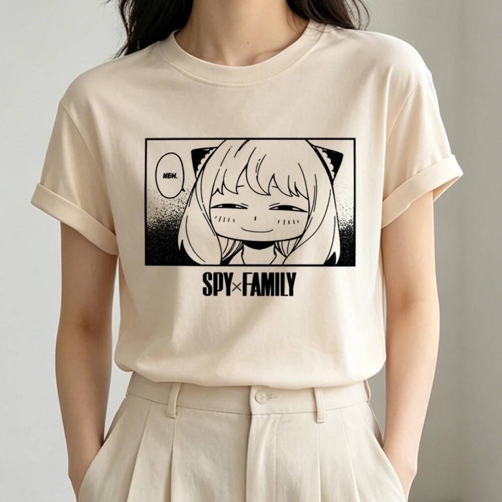 Spy x Family top tees girl 2000s harajuku dễ thương dạo phố anime áo thun dự tiệc đồ họa dạo phố
