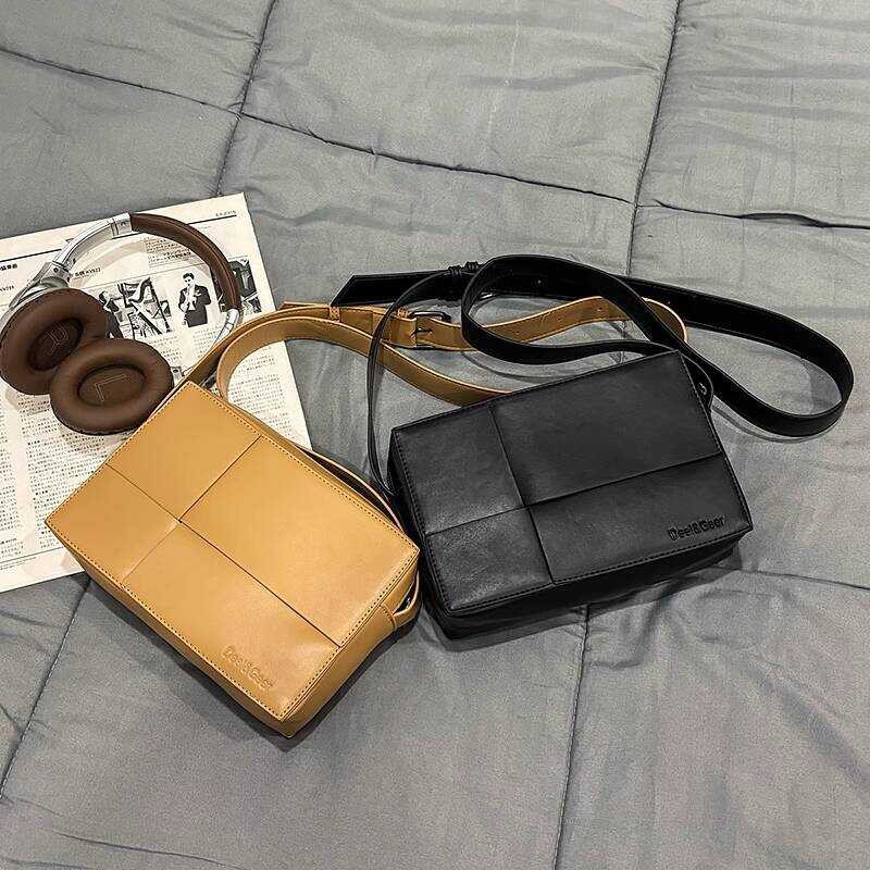 Túi Messenger Nam Niche Thiết Kế Túi Vuông Nhỏ Đường Phố Dệt Túi Đeo Vai Nữ Phù Hợp Với Điện Thoại T