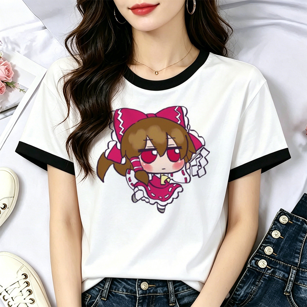 Touhou Project áo thun femme gyaru mùa hè baddie gothic cảnh áo thun Psychedelic nhật bản 2000s emo 