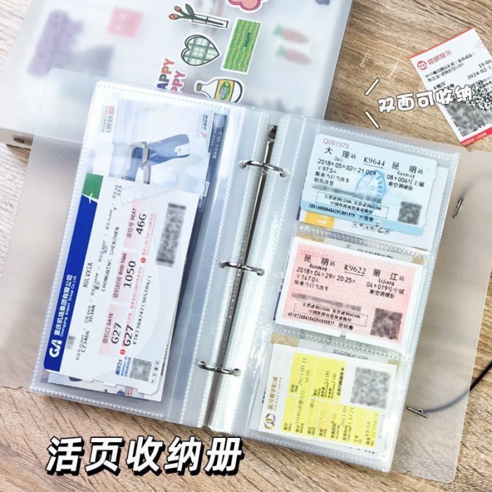 Vé Stub Máy Bay Vé Lưu Trữ Vé Vé Vé Phim Trong Suốt Bộ Sưu Tập Sách Rời Lá 10cm Photocard Album Ảnh