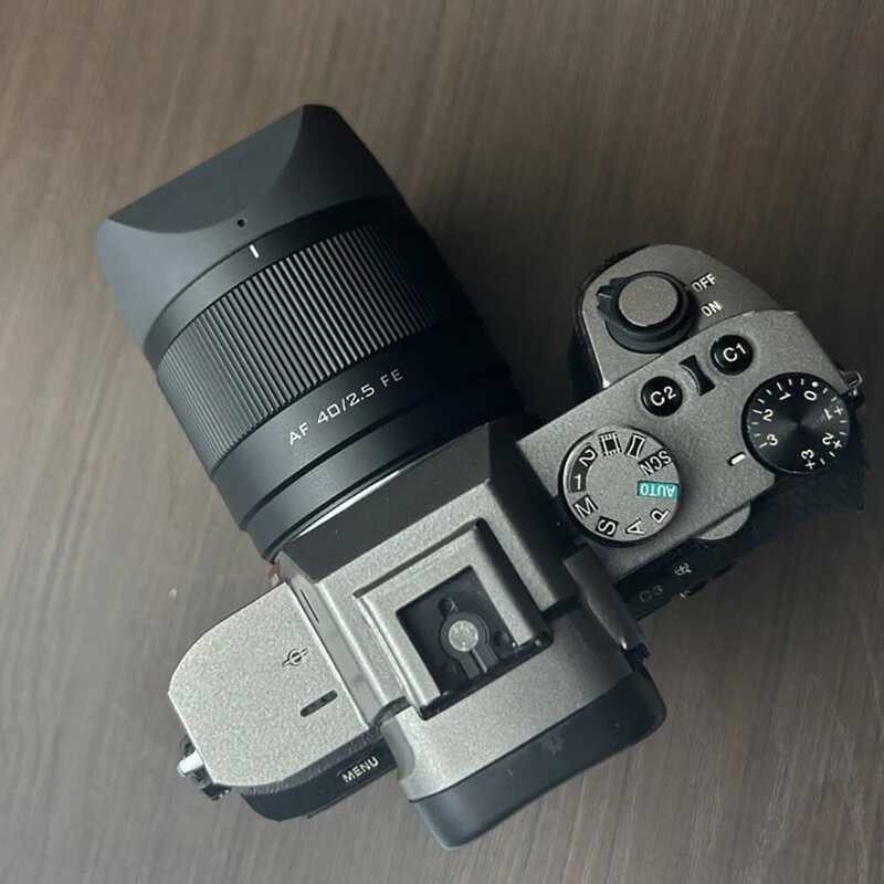 Bóng Máy Ảnh Cho VILTROX AF 40mm F2.5 FE Mount Sqre Nhựa Vít-in Hood Nắp Ống Kính Thay Thế