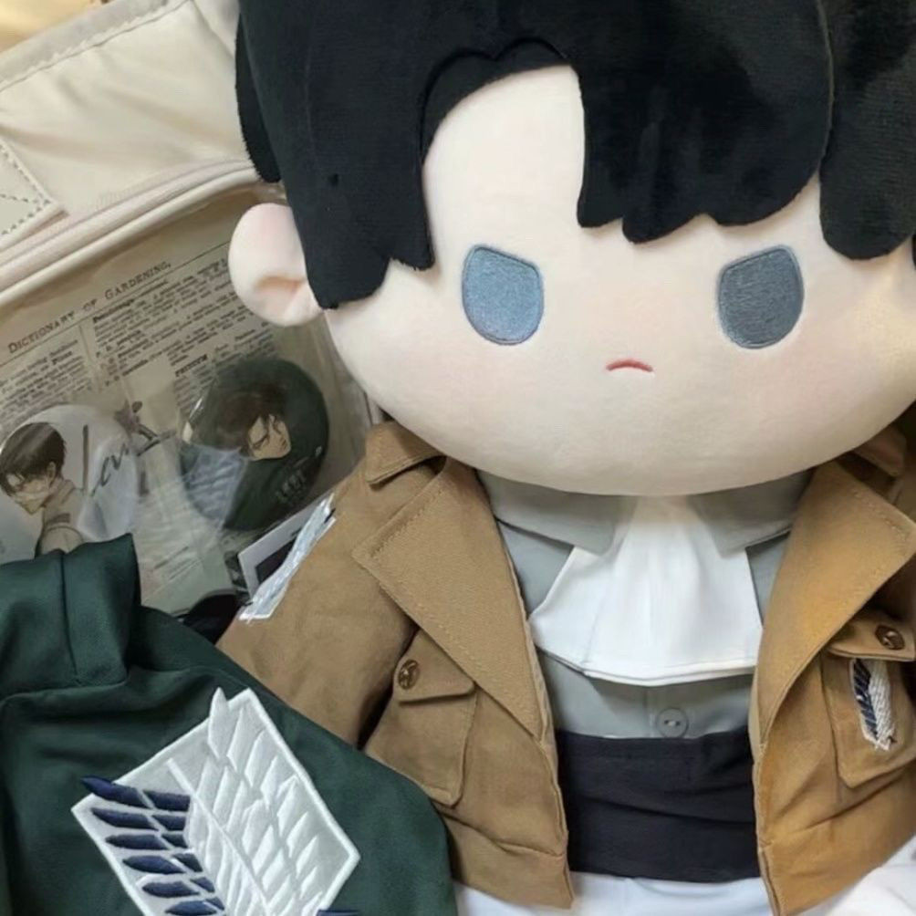 🔥Attack on Titan Phụ Kiện🔥Levi Ackerman Gấu Bông Cotton 40cm Hàng Có Sẵn Quà Tặng Anime Eren Mikasa
