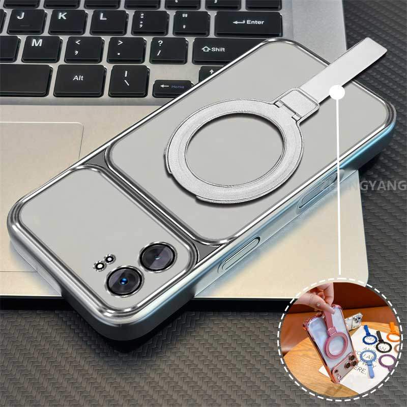 Ốp Lưng Cho OPPO A5X 4G A5X 5G Giá Đỡ Điện Thoại Di Động Mới Với Vỏ Điện Thoại Trong Suốt Silicon Ca