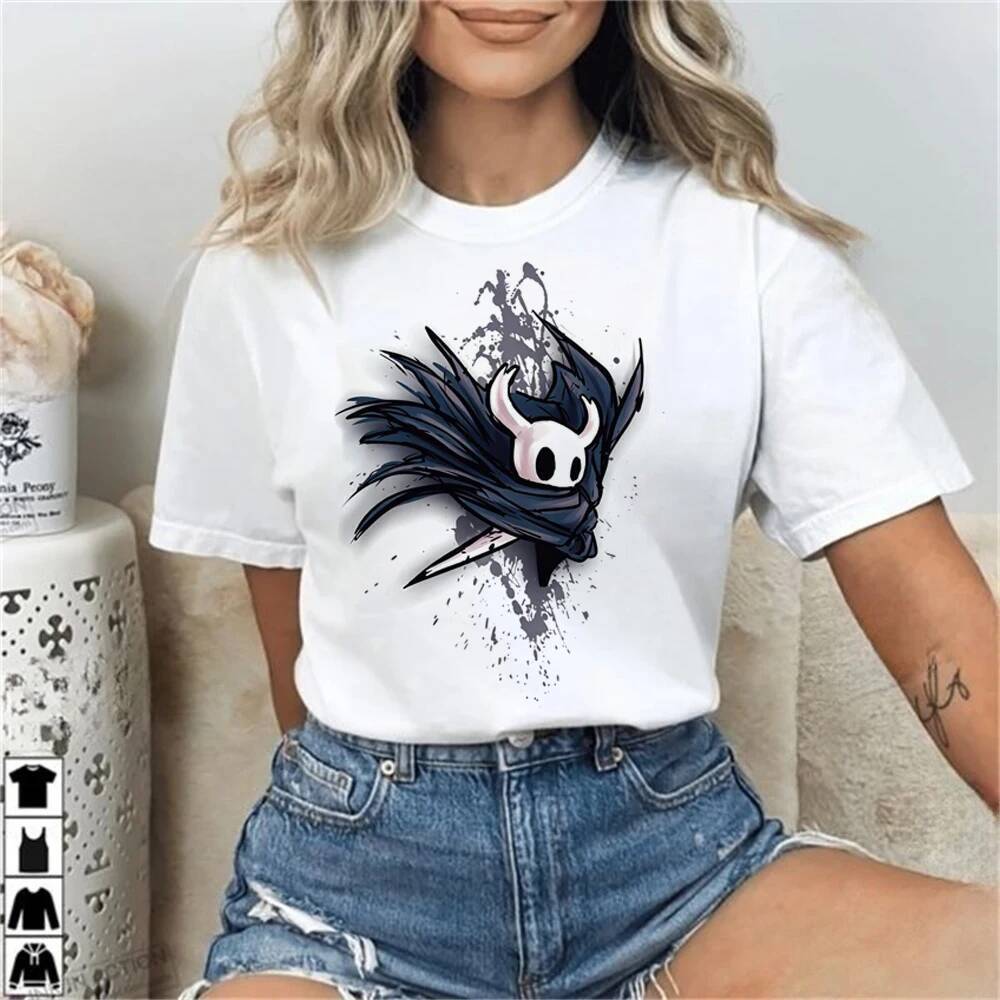 Hollow Knight áo thun shoujo thay thế ngộ nghĩnh harajuku áo sơ mi manga cutecore meme baddie