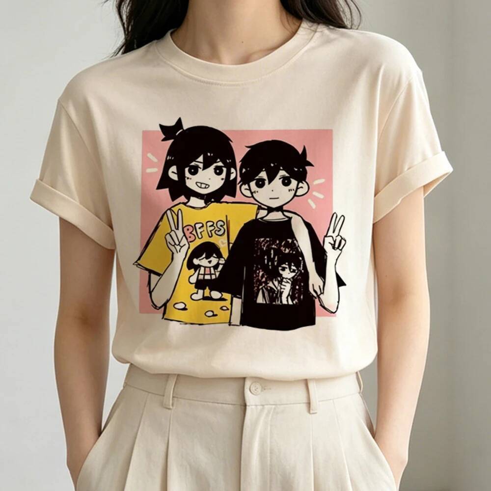 Omori áo thun tuổi teen ngộ nghĩnh emo giải phóng mặt bằng bán hàng thay thế áo thun nhật bản giá rẻ
