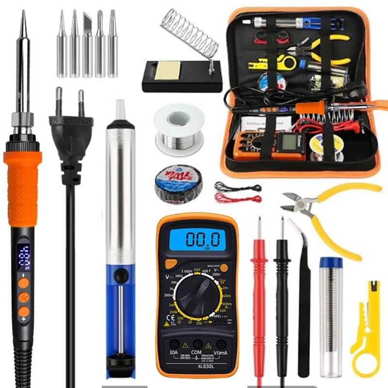Bộ sắt hàn điện vạn năng Sửa chữa điện tử Dụng cụ điện Kết hợp học sinh Hộ gia đình 909A / B Bộ sắt 