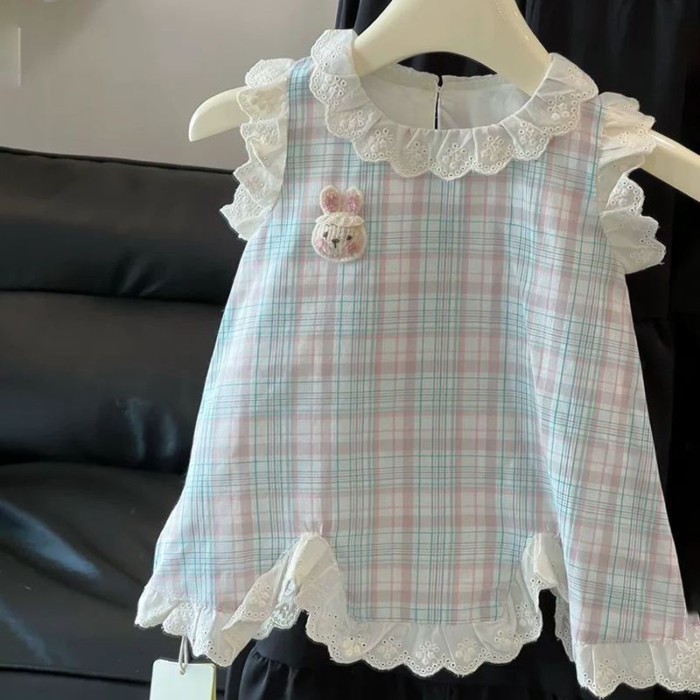 Dress New Children's Sleeveless Vest Dress Baby Patchwork Princess Dress