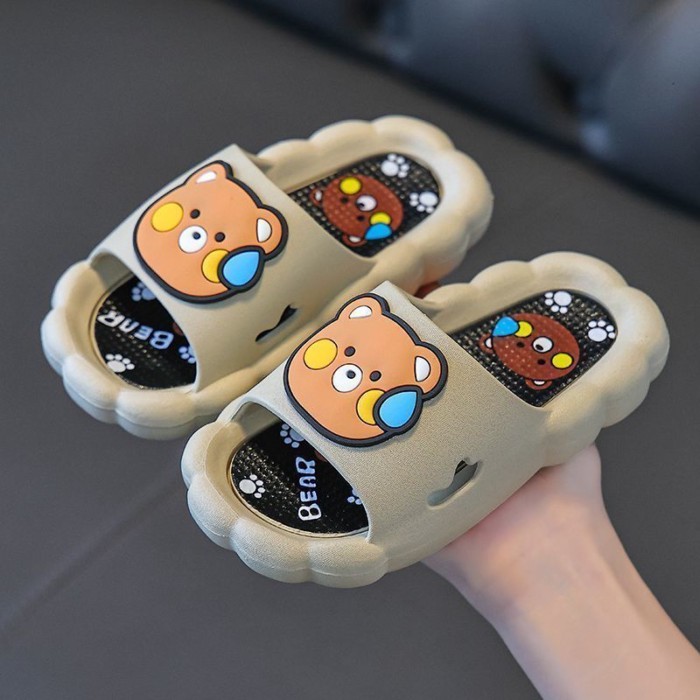 Children's Slippers Cute Summer Girls Cartoon Bathroom Home Indoor Bath Boy Baby Soft Bottom Non-