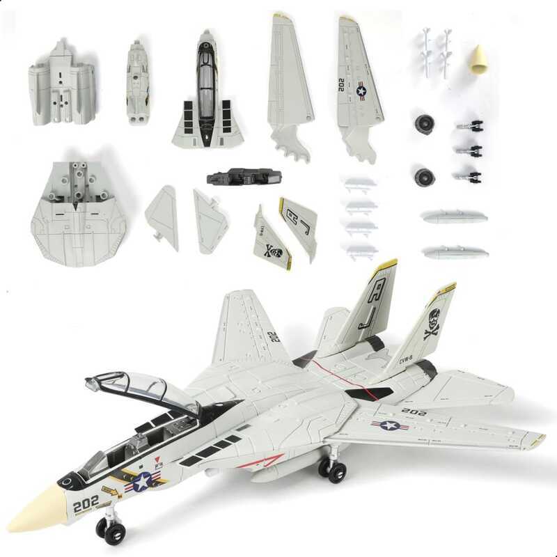 Đồ chơi tỷ lệ 1: 72 F-14 Tomcat er Jet Quick Build Model Kit Nhựa Millitary F14 Máy bay Assymb
