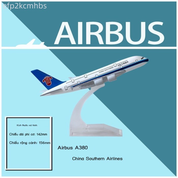 [Siêu Hot]  Mô hình máy bay mô phỏng Airbus bằng hợp kim A380Hãng hàng không China Southern Airline