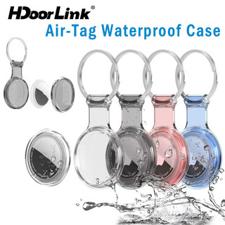 HdoorLink Trong Suốt Dành Cho Airtag Chống Thấm Nước Air-tag Chống Mất Móc Khóa Giá Đỡ TPU Dành Cho Thú Cưng Cổ Chìa Khóa Theo Dõi Vỏ Bảo Vệ