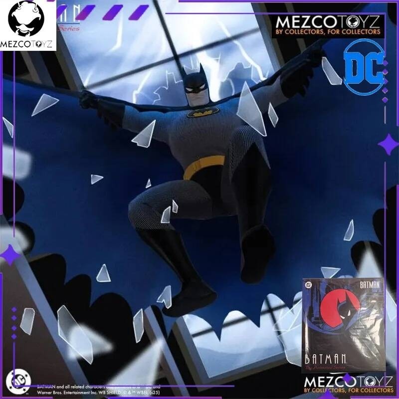 Mezco Toyz 1/12 Mô nhân vật hoạt hình Batman Manga, đồ chơi thủ công tinh xảo, quà tặng sưu tầm