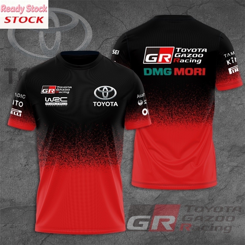 Áo thun nam Toyota Gazoo Racing DMG Mori W2C Mùa hè Thời trang mới dành cho nữ Quần áo quá khổ Tee Á