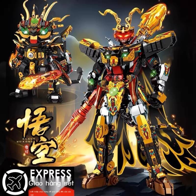 [Siêu Hot]  Đồ chơi lắp ráp khối xây dựng Sun Wukong Mecha cho bé trai, quà sinh nhật trẻ em, mô hì