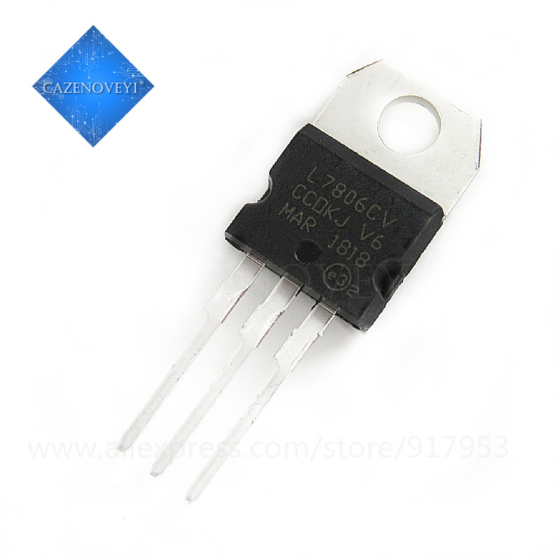 10 Mảnh L7806CV L7806 KA7806 MC7806 Bộ Điều Chỉnh Điện Áp 6V 1.2-1.5A TO-220 Mới Ban Đầu Chip IC