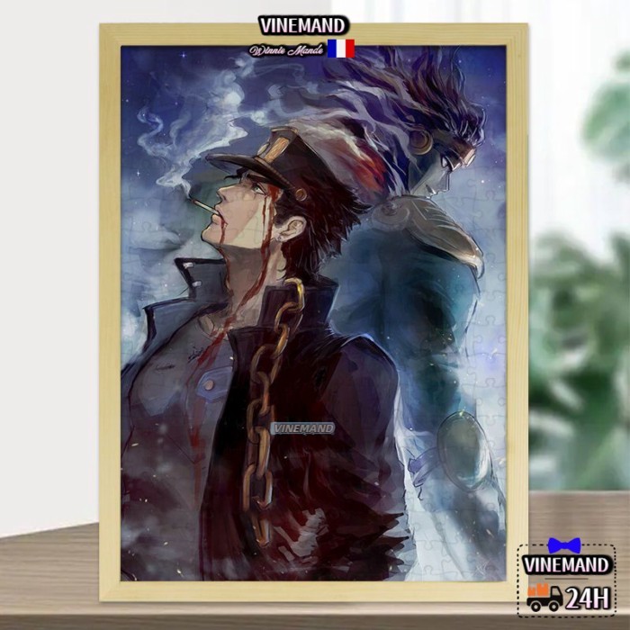 JOJO's Kỳ Dị Phiêu Lưu Anime Xếp Hình Bằng Gỗ Jotaro Kujo Ngoại Vi Người Lớn Đồ Chơi Giáo Dục Làm Q