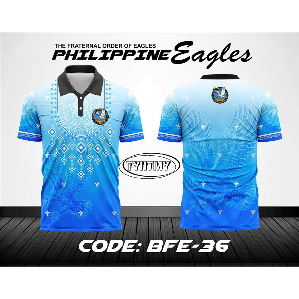 PHILIPPINES EAGLES đồng phục BARONG TAGALOG ÁO THUN CHO NAM HIỆN ĐẠI ĐẶT HÀNG FRATERNAL CỦA EAGLES Đ
