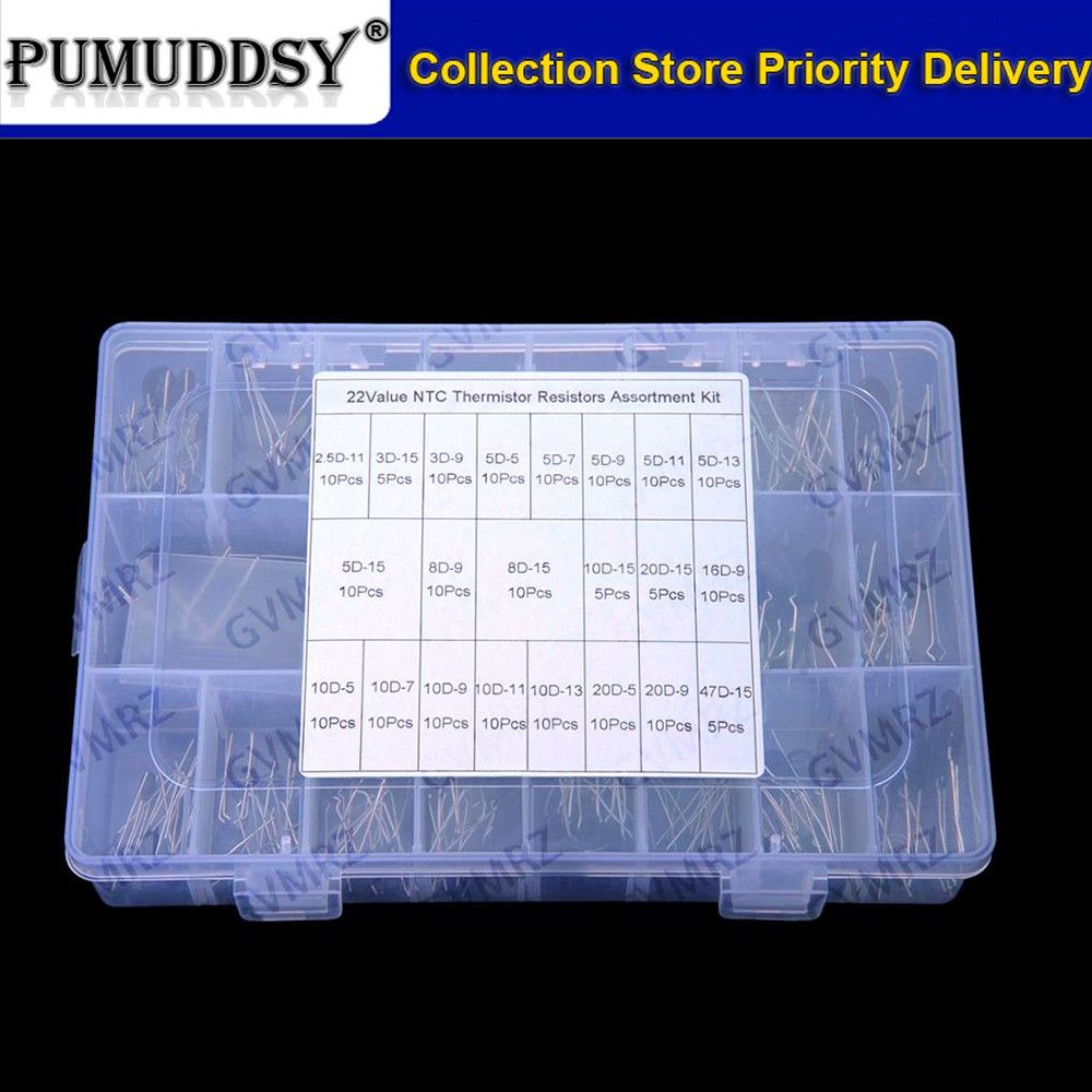 22Values Bộ điện trở nhiệt điện trở NTC 3D-15 3D-9 5D-5 5D-7 5D-9 8D-15 10D-15 10D-5 10D-720D-9