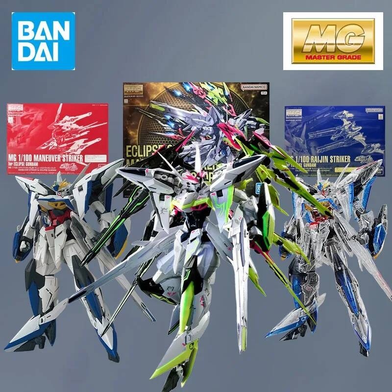 BANDAI MODEL KIT GUNDAM MG 1/100 ECLIPSE RAIJIN STRIKR Cyberpunk Anime Action Figure Mô Hình Lắp Ráp