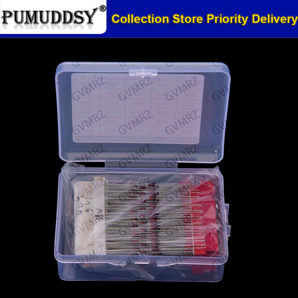30 lời chào ​​300 CHIẾC 0.5W Zener Diode Mẫu Gói 2V0-39V DO-35 2V0 2V2 2V4 2V7 3V0 3V3 3V6 3V9 4V3 4