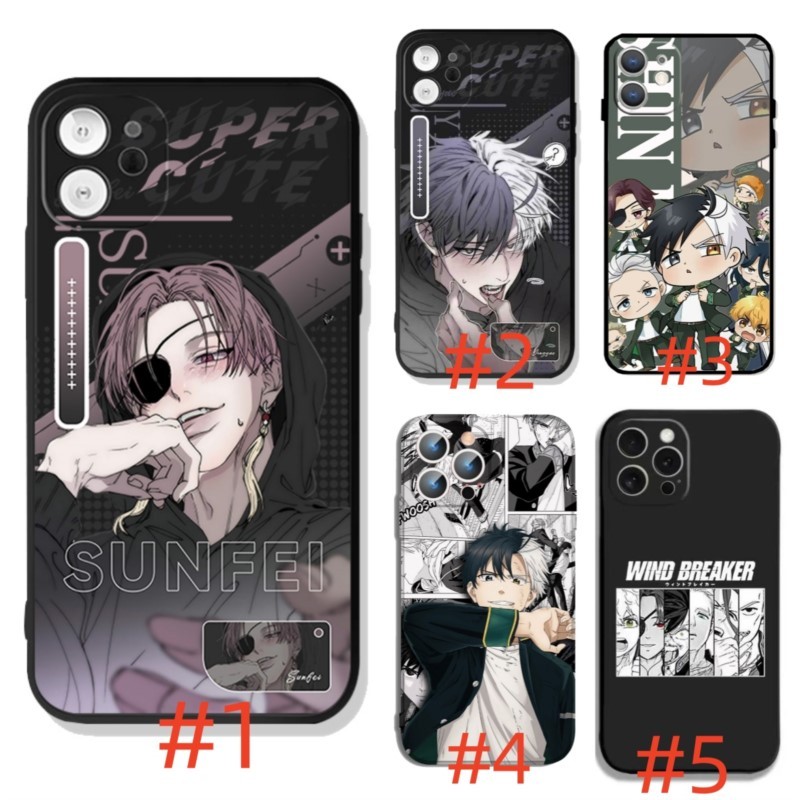 Dành Cho iPhone X XR 11 12 13 14 15 Mini Pro Max Plus TH1 Ốp Lưng Điện Thoại Mềm Anime Wind Breaker