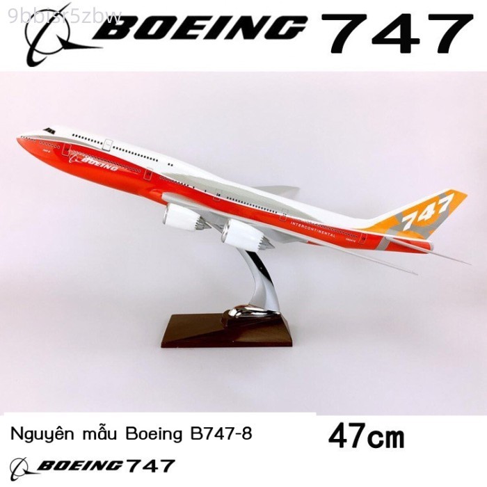 47cm Mô hình máy bay ABS Vật liệu Boeing B747-8Máy bay nguyên mẫu với màu sắc nguyên bản của nhà sả