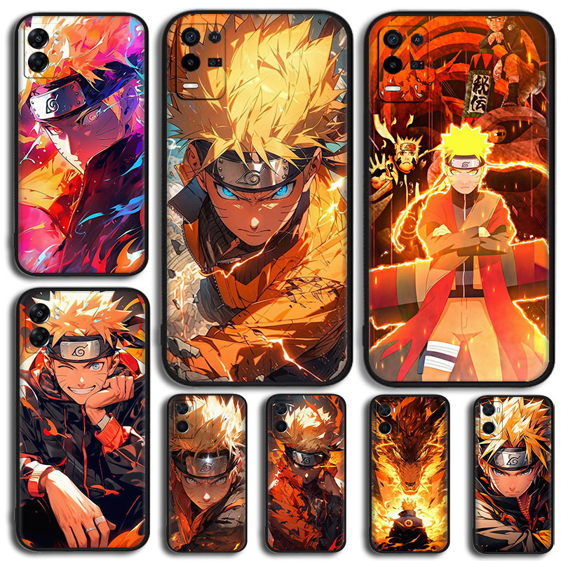 Anime hoạt hình Naruto mát mẻ [U6] cho Realme 3 5 Pro 5i 5S Q 6 6i TPU mềm màu đen bảo vệ