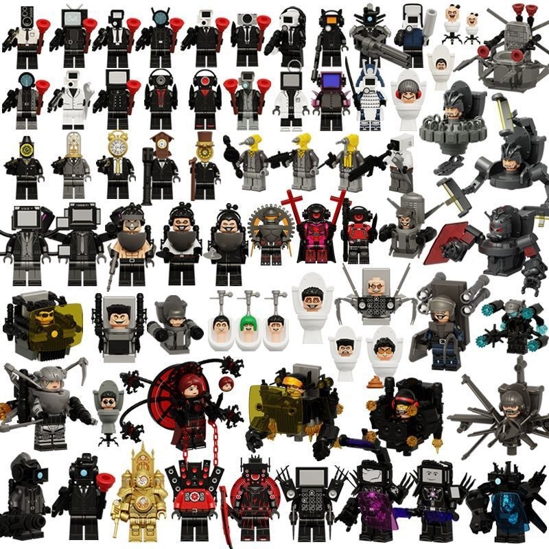 Tương thích với Lego Toilet Man vs Monitor Doll Titan Loa Man và TV Man Hình Lắp Ráp Khối Xây Dựng Đ