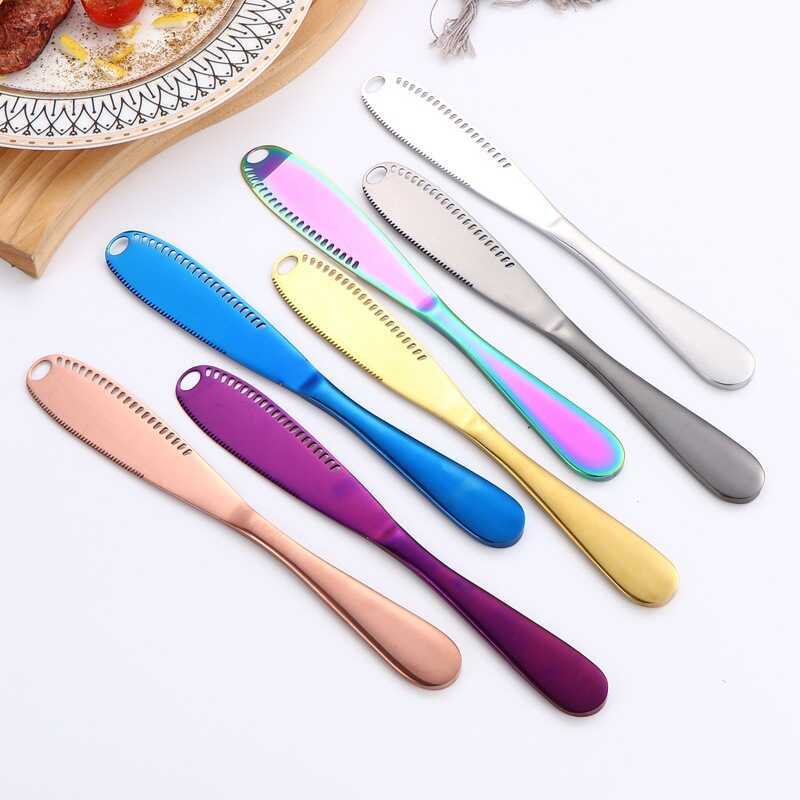 Dao Bơ 430 Thép Không Gỉ Phô Mai Dao Kem Vàng Bơ Dao Thương Mại Mứt Dao Phô Mai Bơ Dao
